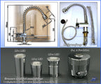 Niederdruck Küchen Design Spültisch Wasserhahn Armatur mit Brause Wahl