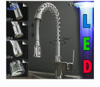 LED Küchen Design Spültisch Wasserhahn Armatur mit Brause Wahl set
