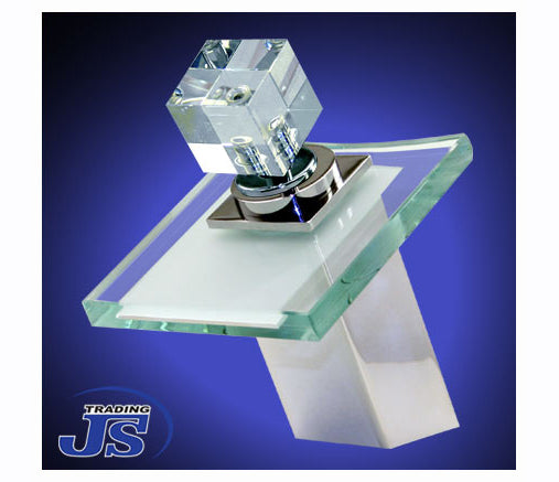 Design Wasserfall  Armatur einhebelmischer Glas+Messing