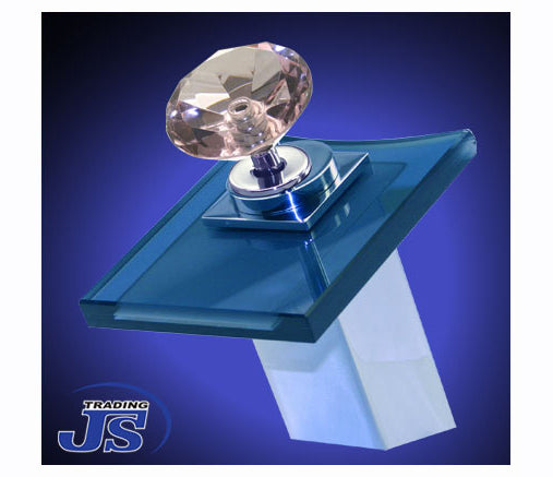 Design Wasserfall  Armatur einhebelmischer Glas+Messing