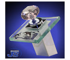 Wasserfall Design Armatur einhebelmischer Glas+Messing