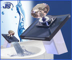 Design Wasserfall  Armatur einhebelmischer Glas+Messing