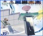 Design Wasserfall  Armatur einhebelmischer Glas+Messing