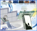 Design Wasserfall  Armatur einhebelmischer Glas+Messing