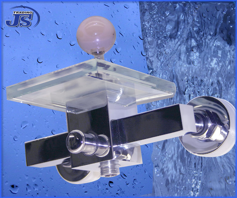 BADARMATUR Wasserfall DUSCH WANNENARMATUR Glaß-Messing