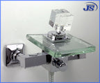BADARMATUR Wasserfall DUSCH WANNENARMATUR Glaß-Messing