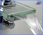 BADARMATUR Wasserfall DUSCH WANNENARMATUR Glaß-Messing