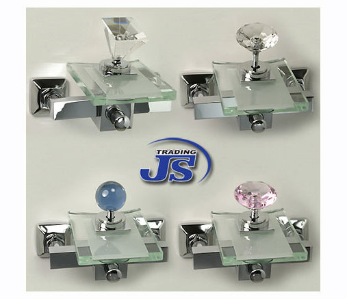 BADARMATUR Wasserfall DUSCH WANNENARMATUR Glaß-Messing