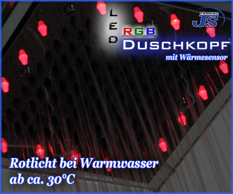 rd-3 RGB LED Regenkopfbrause Duschkopf mit Wärmesensor