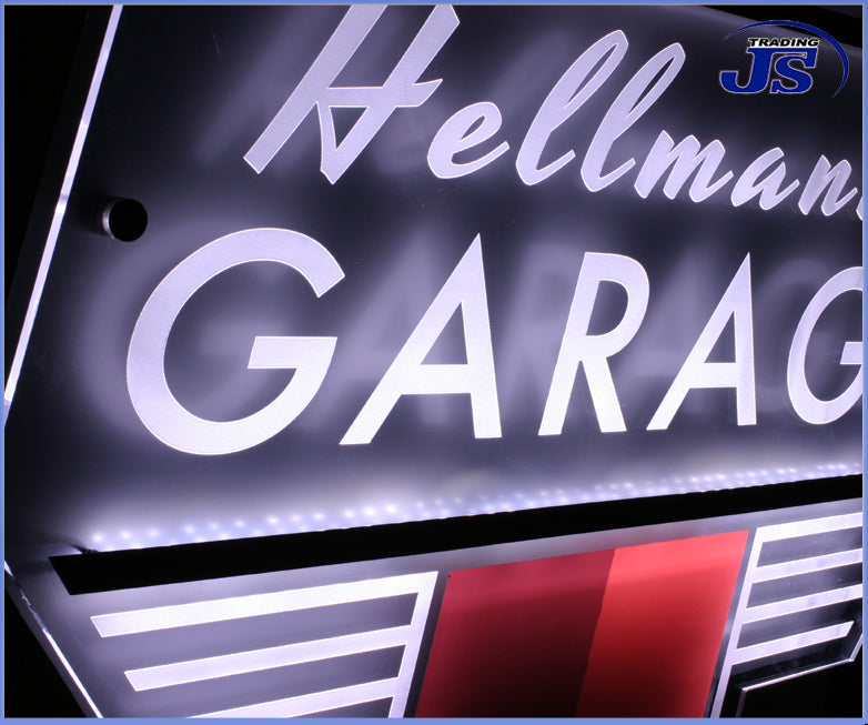 LED Firmenschild Leuchtwerbung Leuchtreklame Gravur+Folienbeschriftung