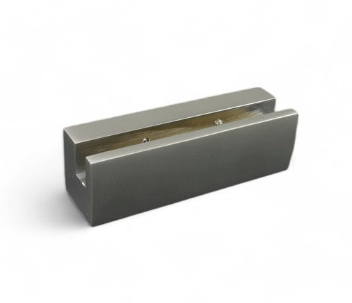 Schildklemme Klemmbefestigung Plattenhalter 80mm eloxiert Satin Silber