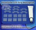 LED - Stripe - Silikon und Klammern - Set