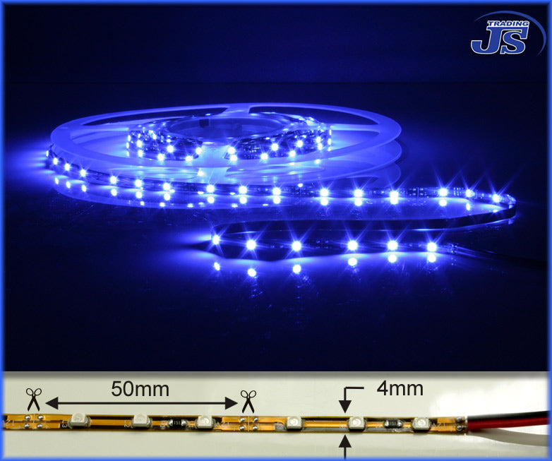 SMD-LED Strip 5m x 8mm mit 300 LED SMD3825 Selbstklebend in verschiedenen Farben