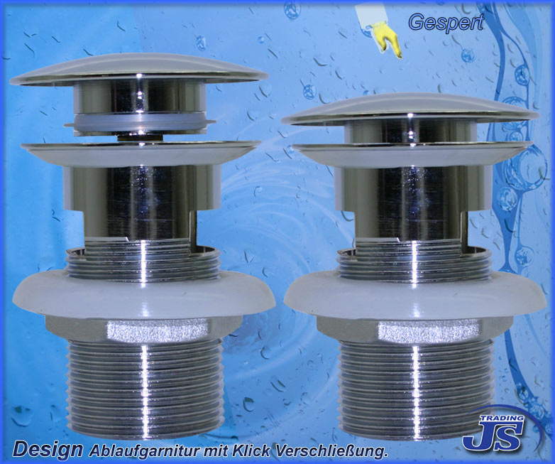 Pop-Up Ablaufgarnitur mit Überlauf 104