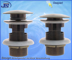 Wasserfall  Einhebelmischer + Pop-Up Messing gebürstet