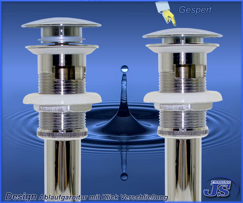 Pop-Up Ablaufgarnitur inkl. Tauchrohr  mit Überlauf 158