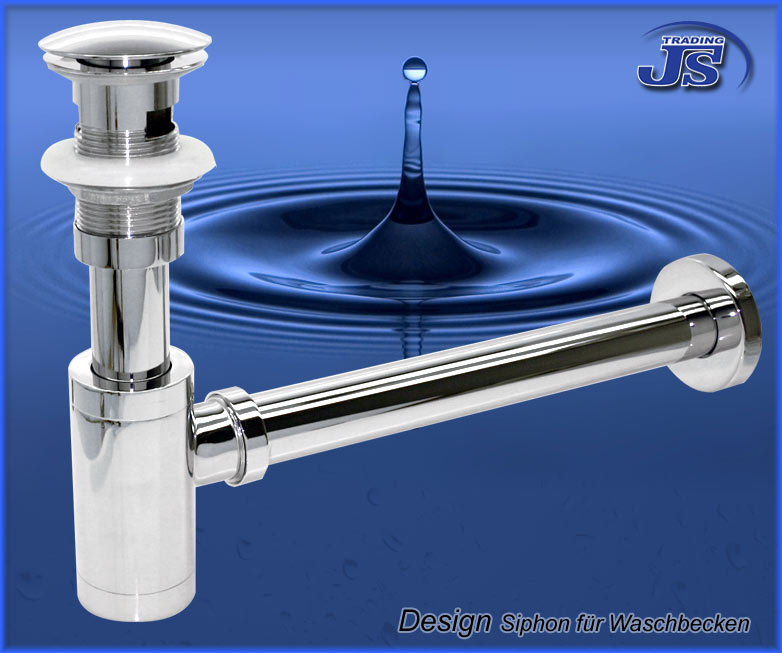 Design Siphon Geruchsverschluss Pop-Up mit Überlauf