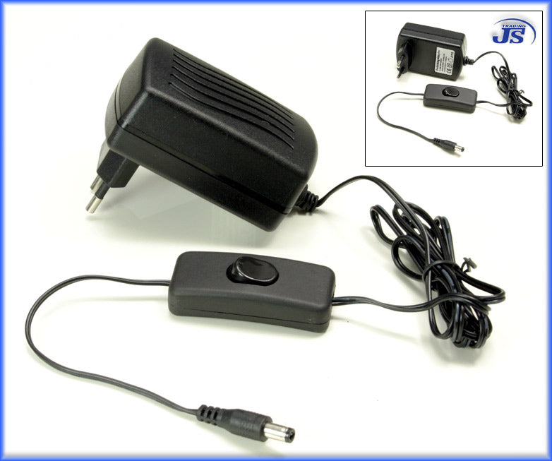 LED Steckernetzteil Netzteil 12V DC 2A 12Volt 24Watt mit Kabelschalter
