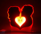 LED Acrylglas Leuchtschild Valentinstags Geschenk Herz Gravur Love