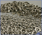 100x Messing Ösen Ø4mm in Silber vernickelt, rostfrei