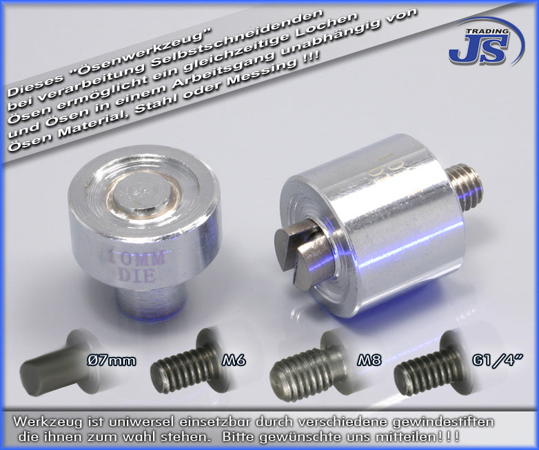 Ösenwerkzeug für Ösen mit 15mm Innendurchmesser für Ösenpressen