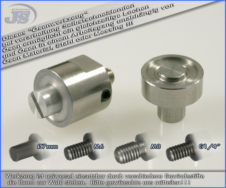 Ösenwerkzeug für selbstschneide Ösen 11,4x24,5mm für Handpressen