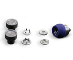 100set Jersey Druckknöpfe 7,5mm 4xTeilig mit Kappe Messing Silber
