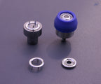 100set Jersey Druckknöpfe 7,5mm 4xTeilig mit Ring Kappe Messing Silber