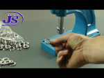 Preview: Kniehebelpresse Handpresse mit Anschlag und Ösen-Kombi-Setzwerkzeug