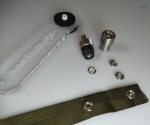 Preview: 100set Jersey Druckknöpfe 8,5mm 4xTeilig mit Kappe Messing Silber