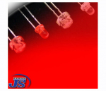 Preview: 10er Pack einzel LEDs 3mm rot Leuchtdiode Diode