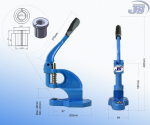 Preview: Ösenpresse Starterset inkl. Werkzeuge 5, 8,10mm und Ösen