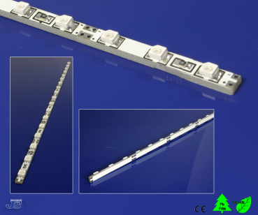 3028 SMD-LED Bar Leiste 30cm  Blau/Rot/Weiß 4mm breit