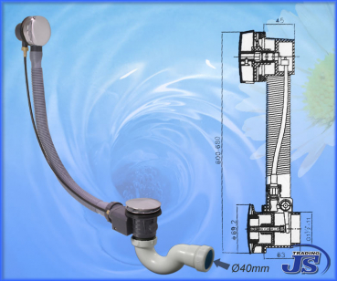 Siphon Geruchsverschluss Wannenablaufgarnitur