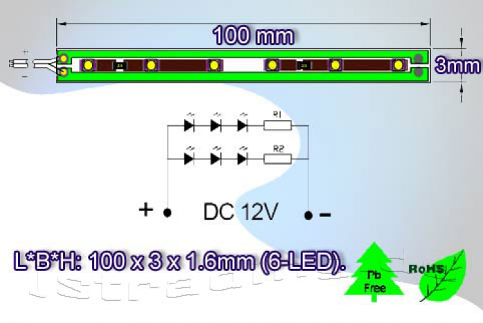 SMD-LED Bar Leiste Grün